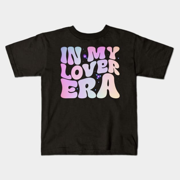 In My Lover Era Groovy Retro Kids T-Shirt by masterpiecesai